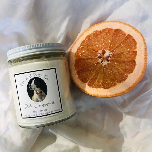 Pink Grapefruit Soy Candle Tin Handmade Home Decor 100 Etsy UK