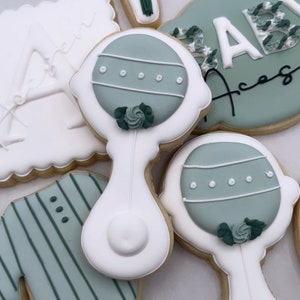 Koekjes uitsteker babyrammelaar | Koekjesuitsteker rammelaar | Koekjesvorm voor babyspeelgoed | Suikerkoekjes uitsteker | Babyshower | Geslachtsbepaling