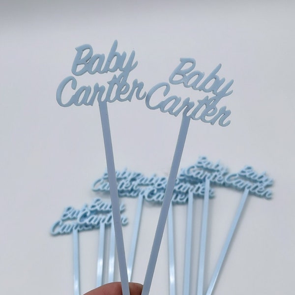 Custom Drink Stirrers | Personalized | Wedding | Birthday | Calligraphy | Cocktail Bar | Stir Sticks | Wedding Bar | Signature Drink