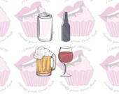 Beer Mug Cookie Cutter Beer Can Cookie Cutter Soda Can Cookie Cutter Wine Glass Cookie Cutter Beer Bottle Cookie Cutter Soda
