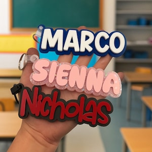 Custom Acrylic Bag Tags | Name Tag | Personalized | Back to School | Key Chain | School Accessories | Teacher Gift | Backpack Name Tag