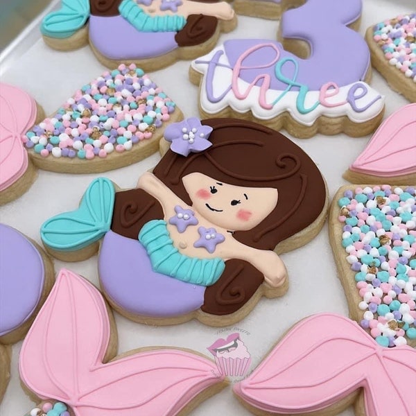 Mermaid Cookie Cutter | Mermaid Tail Cookie Cutter | Ocean | Sea | 3D Printed | Birthday | Sugar Cookie Cutter | Fondant Cutter