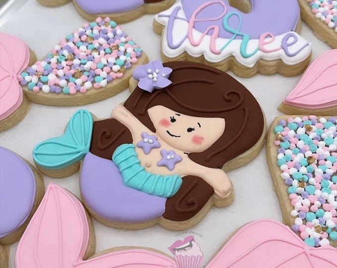 thumbnail interactive-video image 1 of Mermaid 101 Cookie Cutter – USA Made, Baking Theme 1 of 4