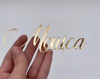 Custom Cake Charms | Personalized | Cake Plaque Name | Birthday Cake Decoration | Wedding | Baby Shower | Acrylic | Name Plate | Cake Topper
