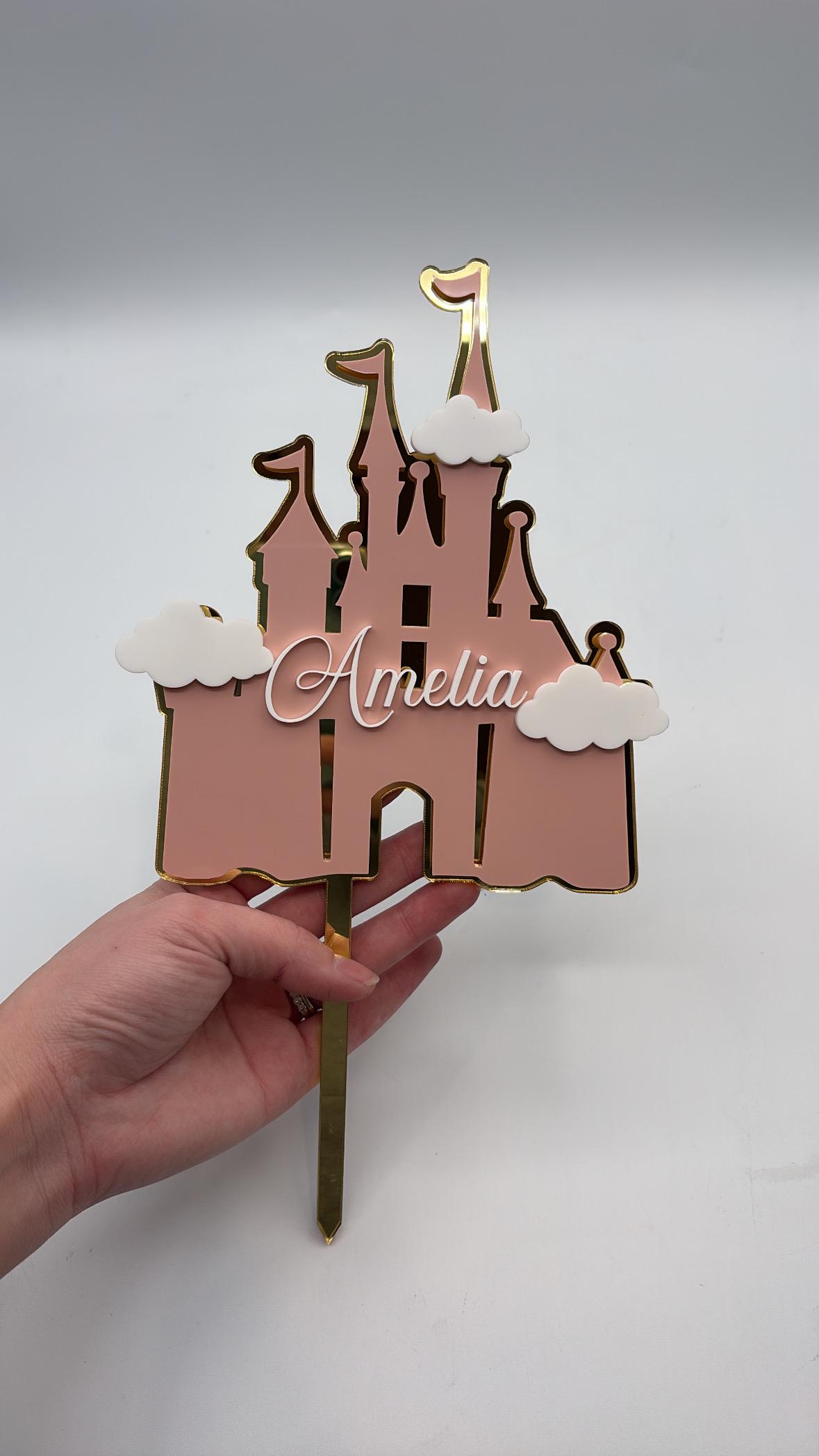 Personalized Princess Castle Cake Topper | Fairytale Birthday Cake ...