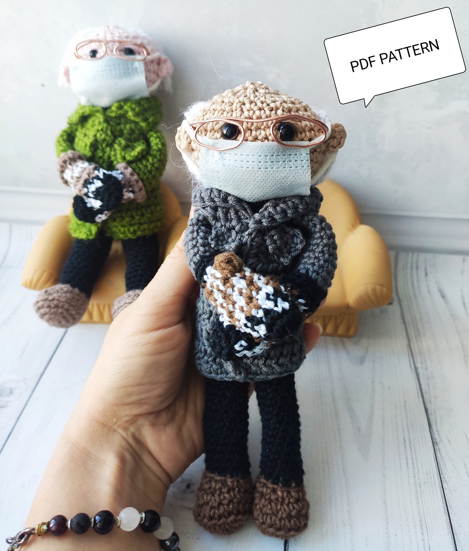 bernie sanders doll pattern