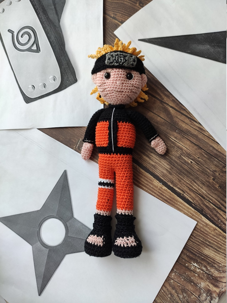 Naruto Doll Naruto Crochet Naruto Amigurumi Manga Doll Etsy