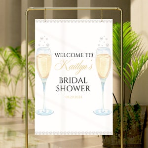 Pearls & Prosecco Bridal Shower Welcome Sign