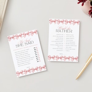 She&#39;s Tying The Knot Bridal Shower Game Pack