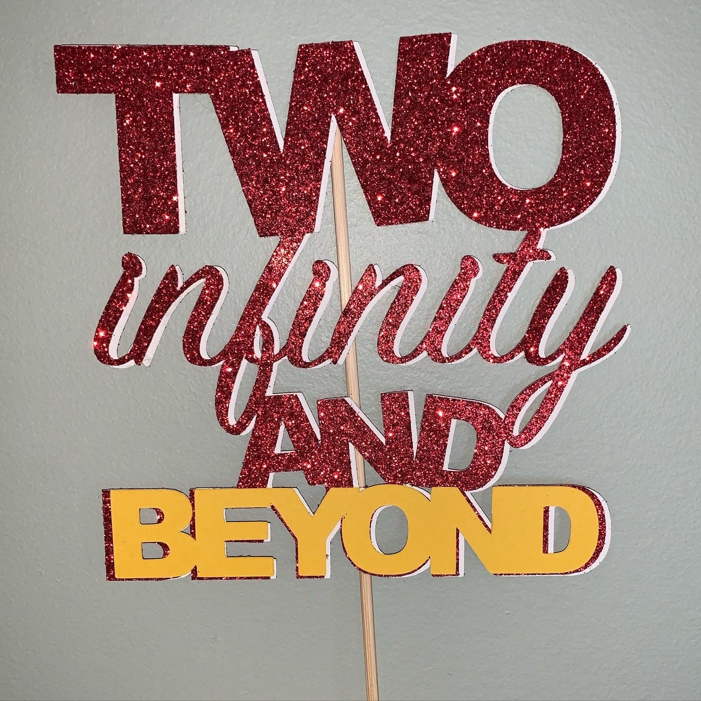 Two Infinity and Beyond Cake Topper Etsy