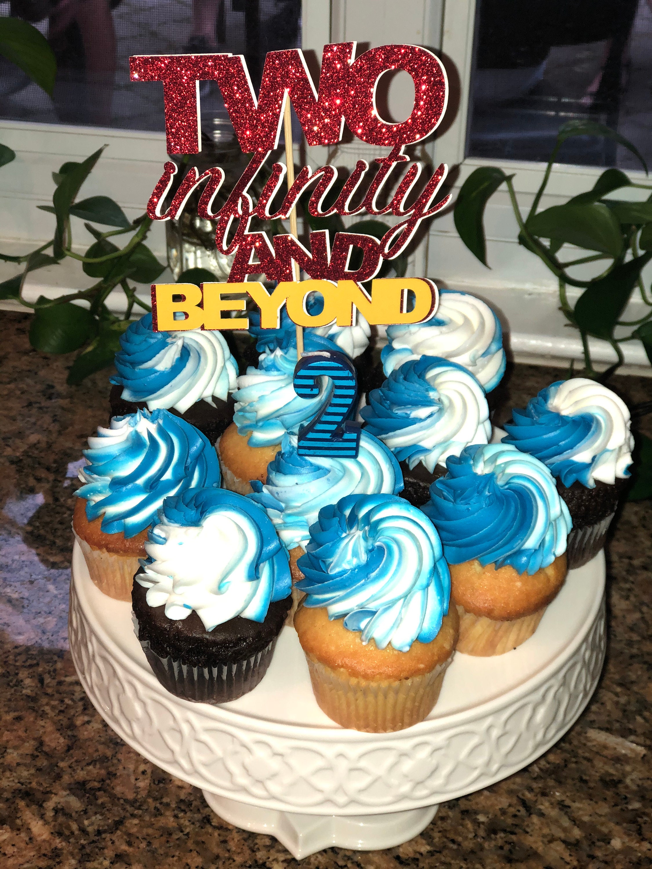 Two Infinity and Beyond Cake Topper Etsy