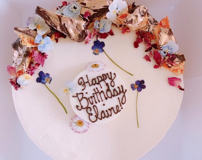 Personalized Edible Cake Topper Etsy