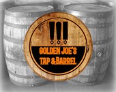 Tap Barrel Beer Keg Tap Handles Personalized Barrel Head Bar Sign Rustic Wall Decor