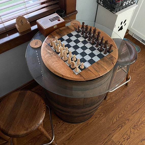 Rustic checkerboard table online