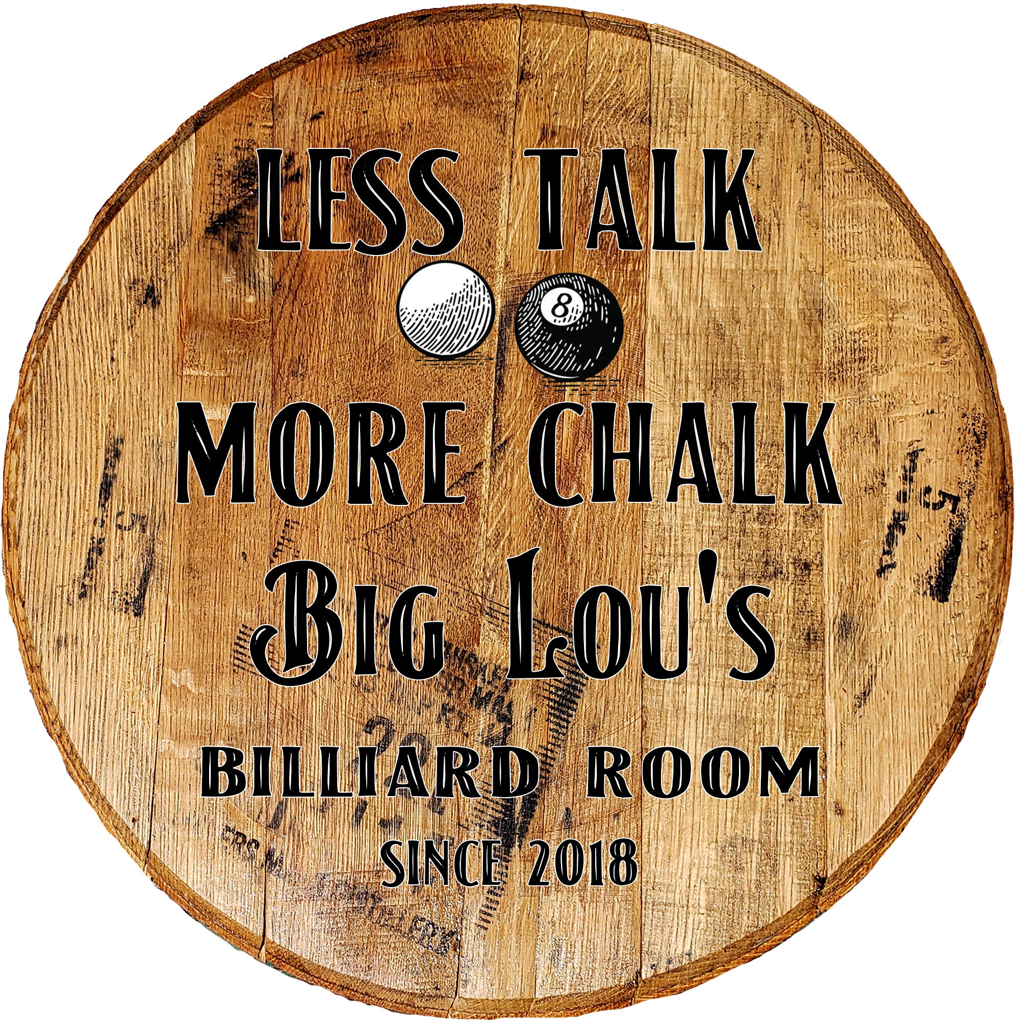 Sala de billar sala sala más hablar menos tiza personalizada | Etsy