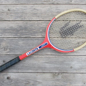 LACOSTE Vintage Wooden Tennis Racket - Etsy