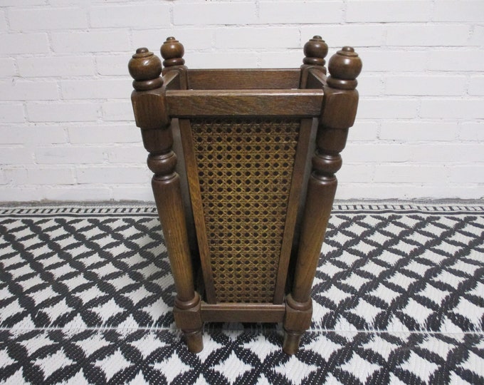 Vintage Wooden Umbrella Stand Walking Stick Hallway Entryway Stand Etsy