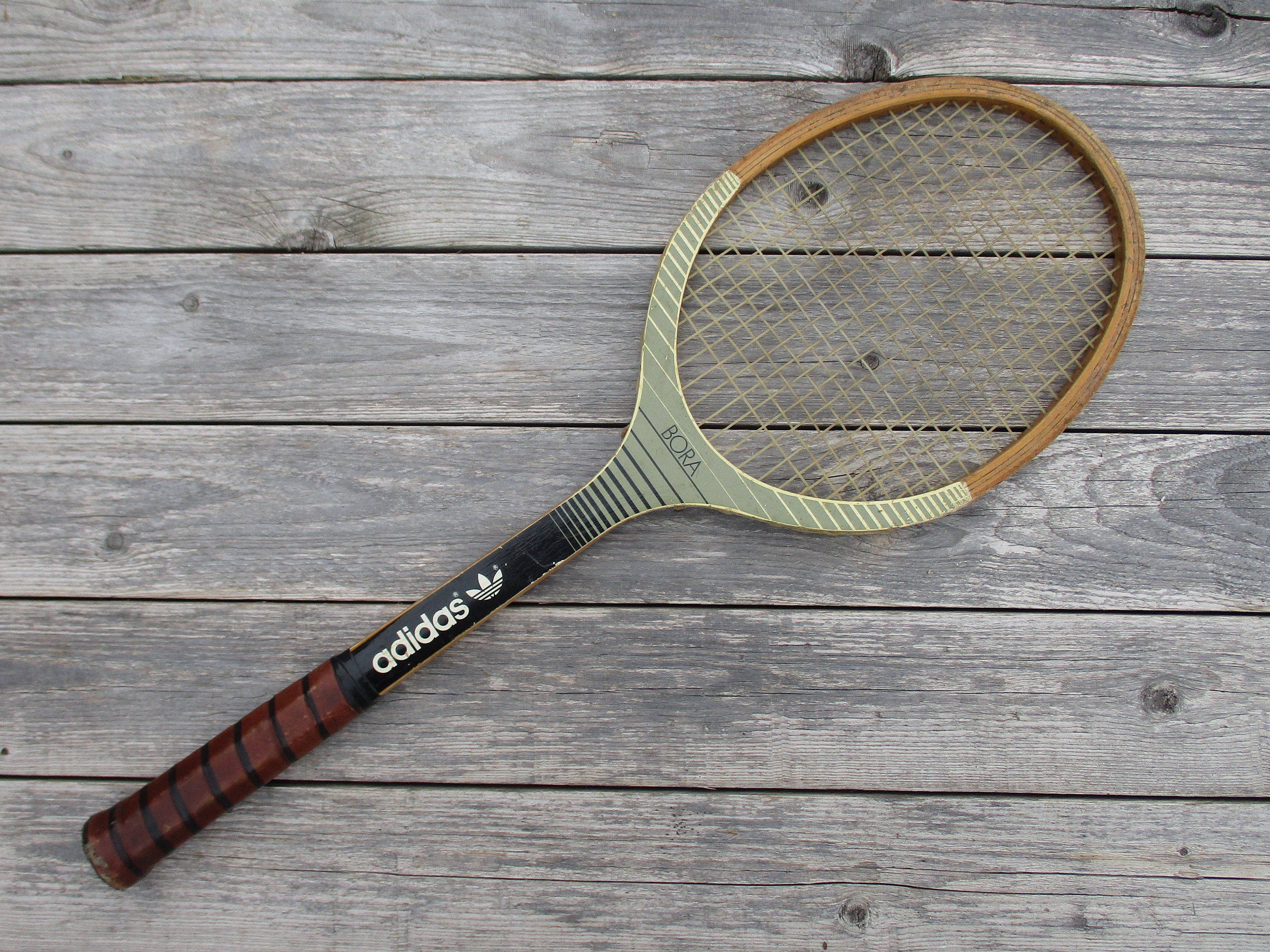 Adidas Bora Vintage Wooden Tennis Racket Classic Tennis Racquet Wood Etsy UK
