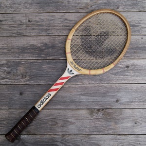 Nastase Adidas racket vintage wood - Etsy España