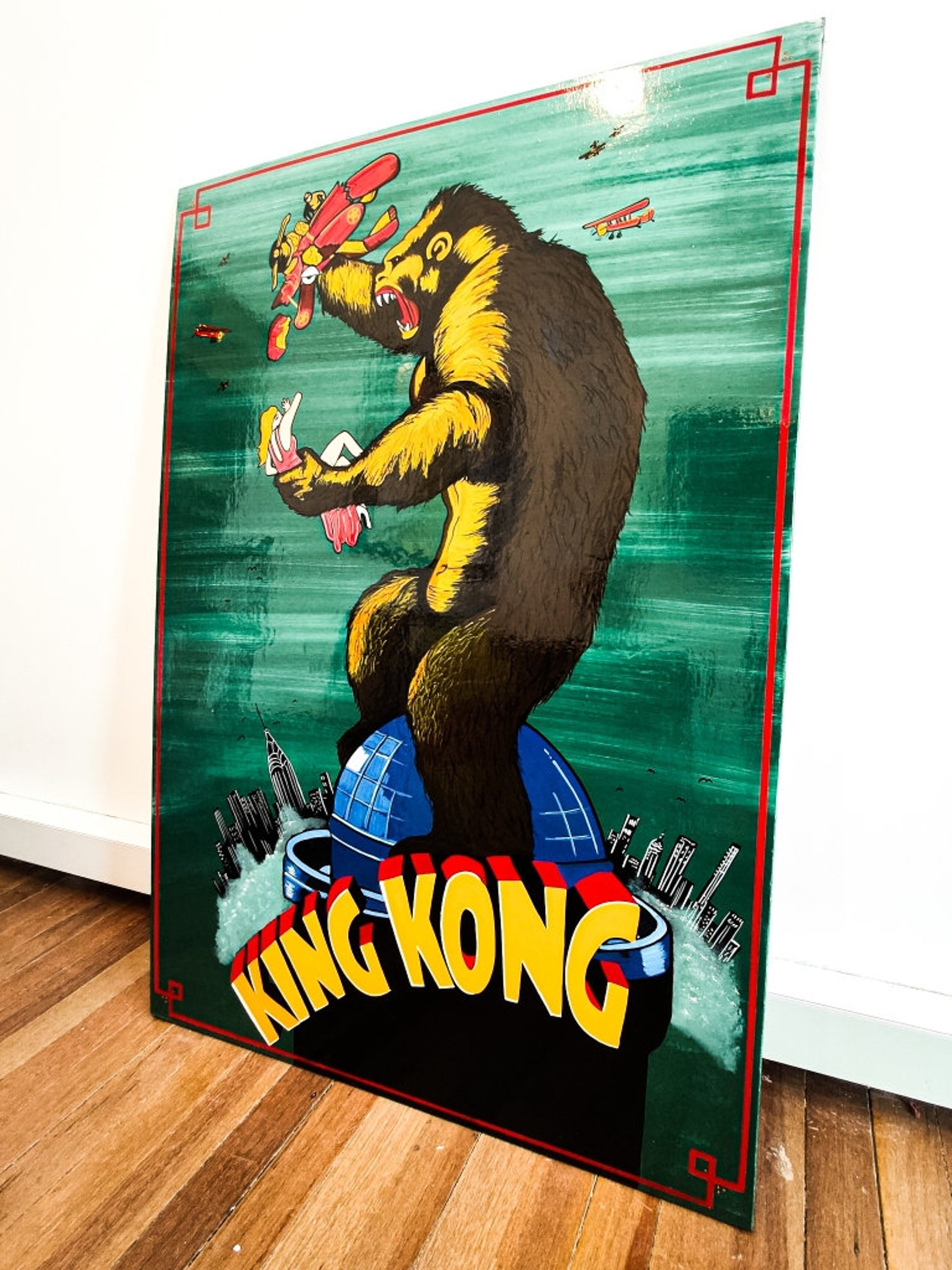 King Kong Enamel Paint on Board Painting Etsy