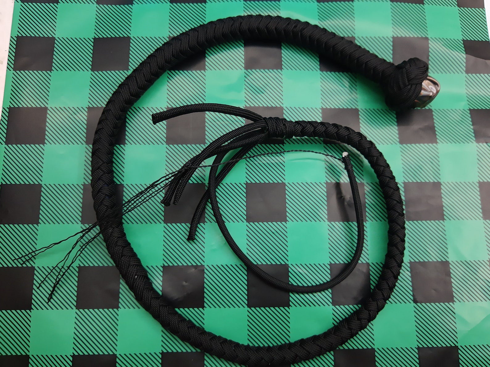 Black Pocket Whip Paracord Single Tail Whip 2.5 Foot Small Etsy