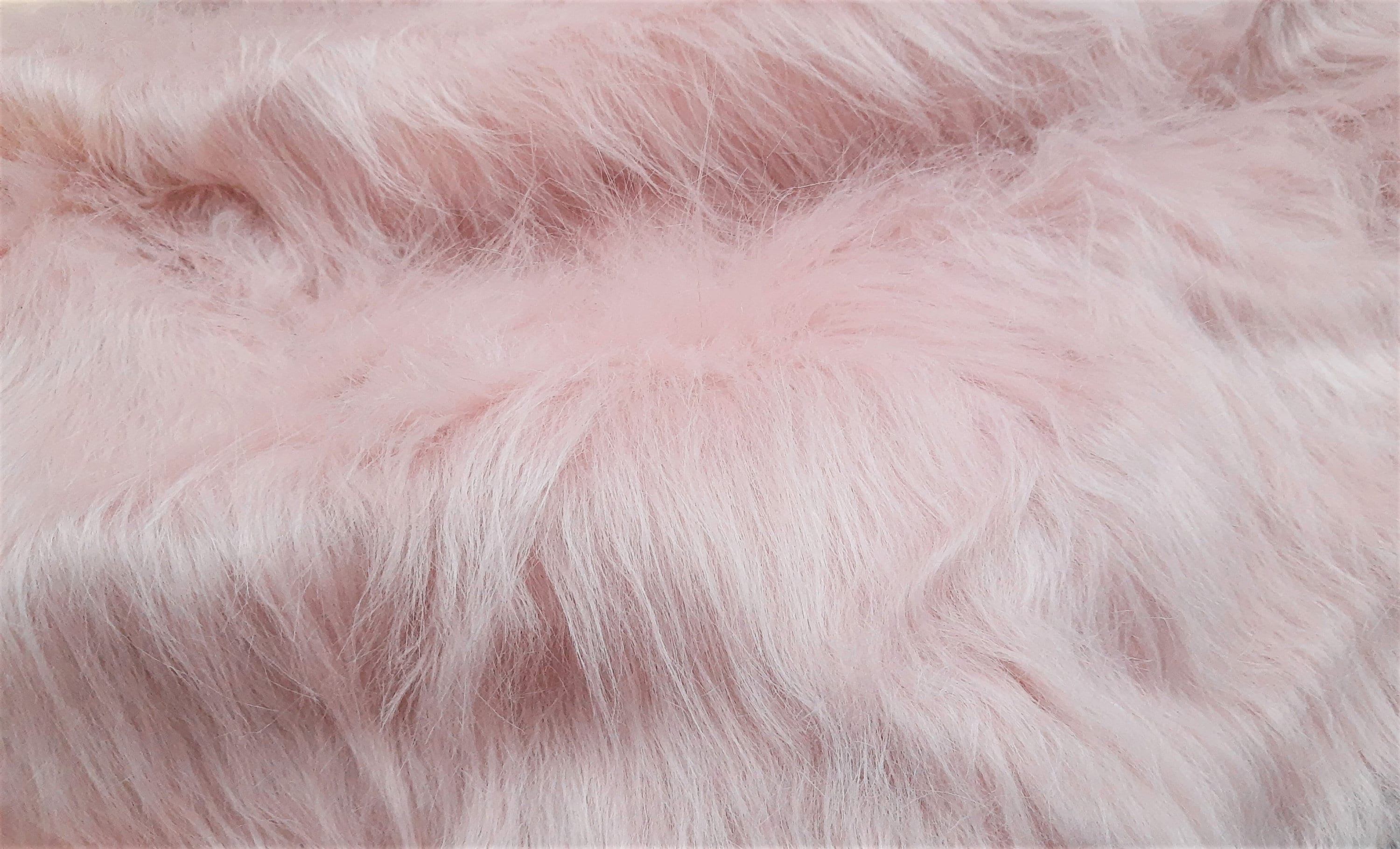 Pastel Pink Faux Fur Fabric Fake Fur Light Pink Etsy