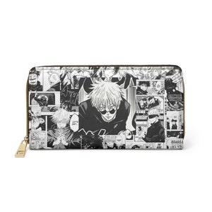 Cartera con cremallera y panel Manga de JJK