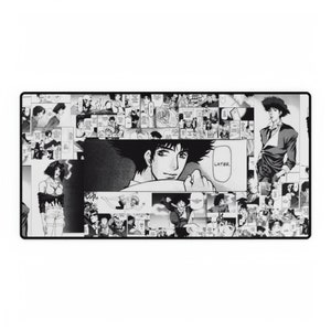 Vintage Anime Cowboy Fighting Bounty Hunter Manga Panel Desk Mats