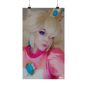 Princess Toadstool Peach Cosplay Print Digitally Signed 10&quot;x17&quot; & 11&quot;x17&quot;