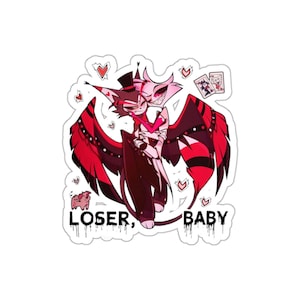 Angel and Husky Loser Baby Fanart Demon Hotel Die-Cut Stickers