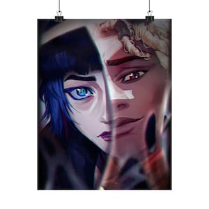 Jinx & Ekko Arcane LOL Matte Vertical Posters