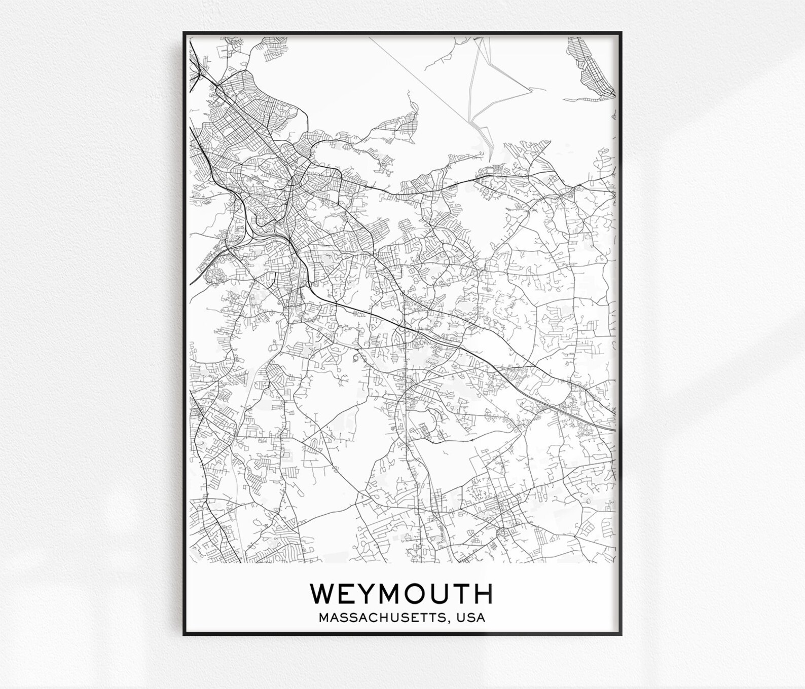 Weymouth Map Print City Map Prints Weymouth Map City Maps | Etsy