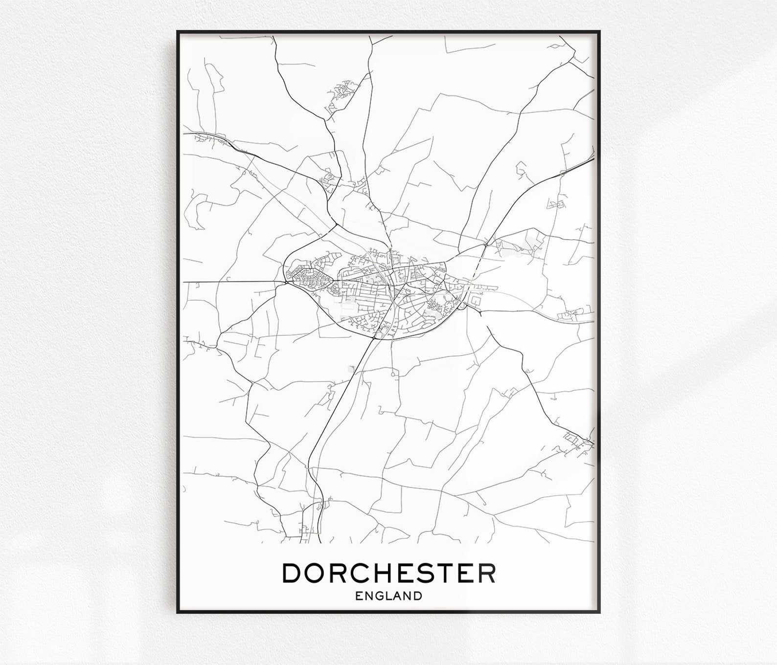 Dorchester Map Print City Map Prints Dorchester Map City | Etsy
