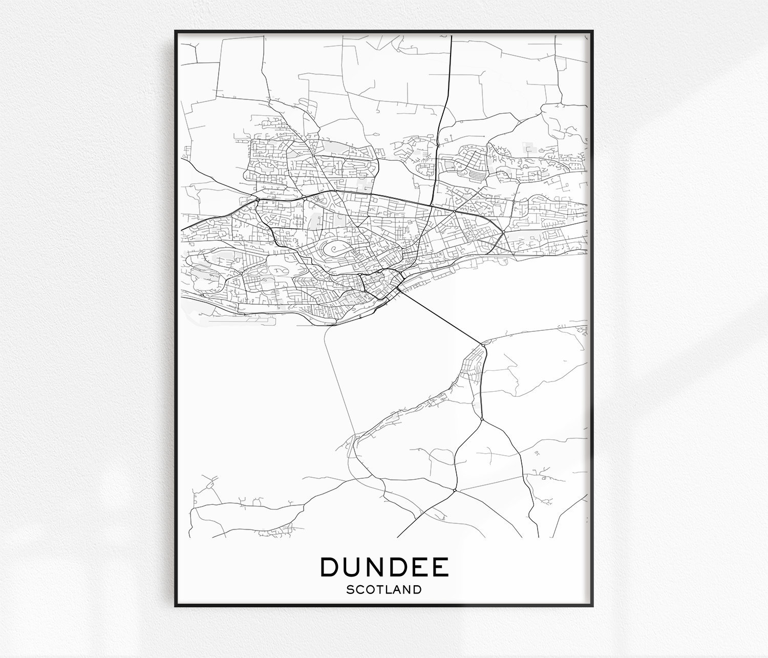 Dundee Map Print City Map Prints Dundee Map City Maps Etsy