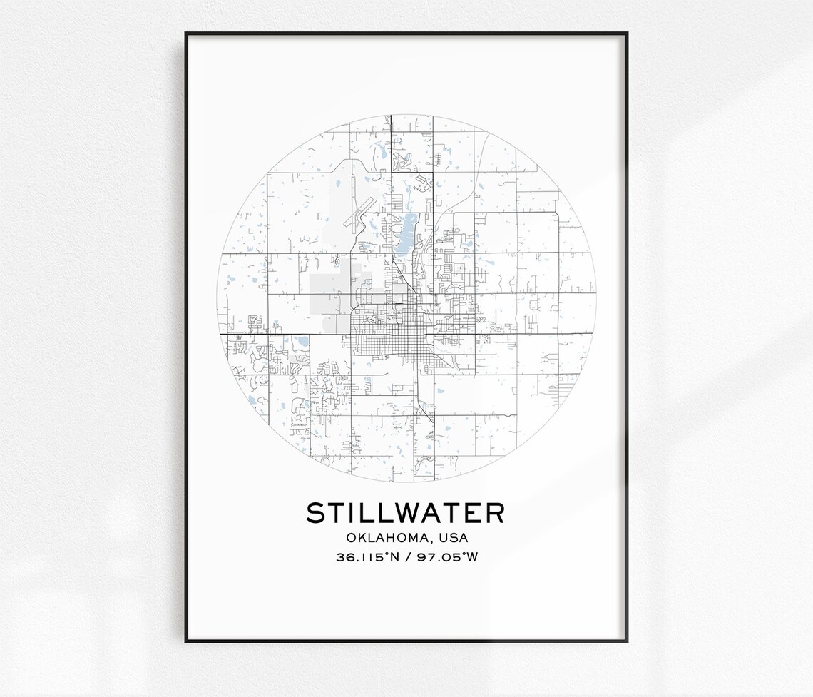 Stillwater Map Print Digital Map Prints Printable Maps | Etsy