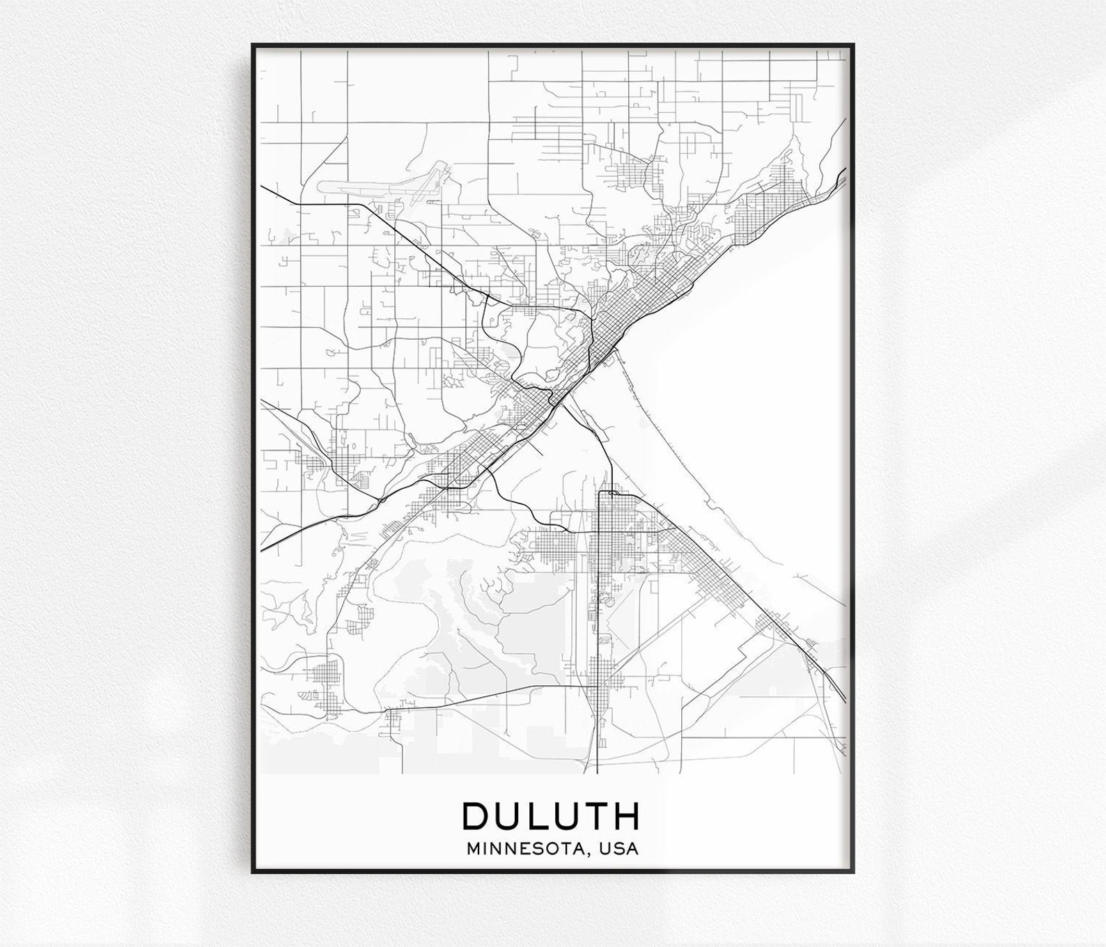Duluth Map Print City Map Prints Duluth Map City Maps | Etsy