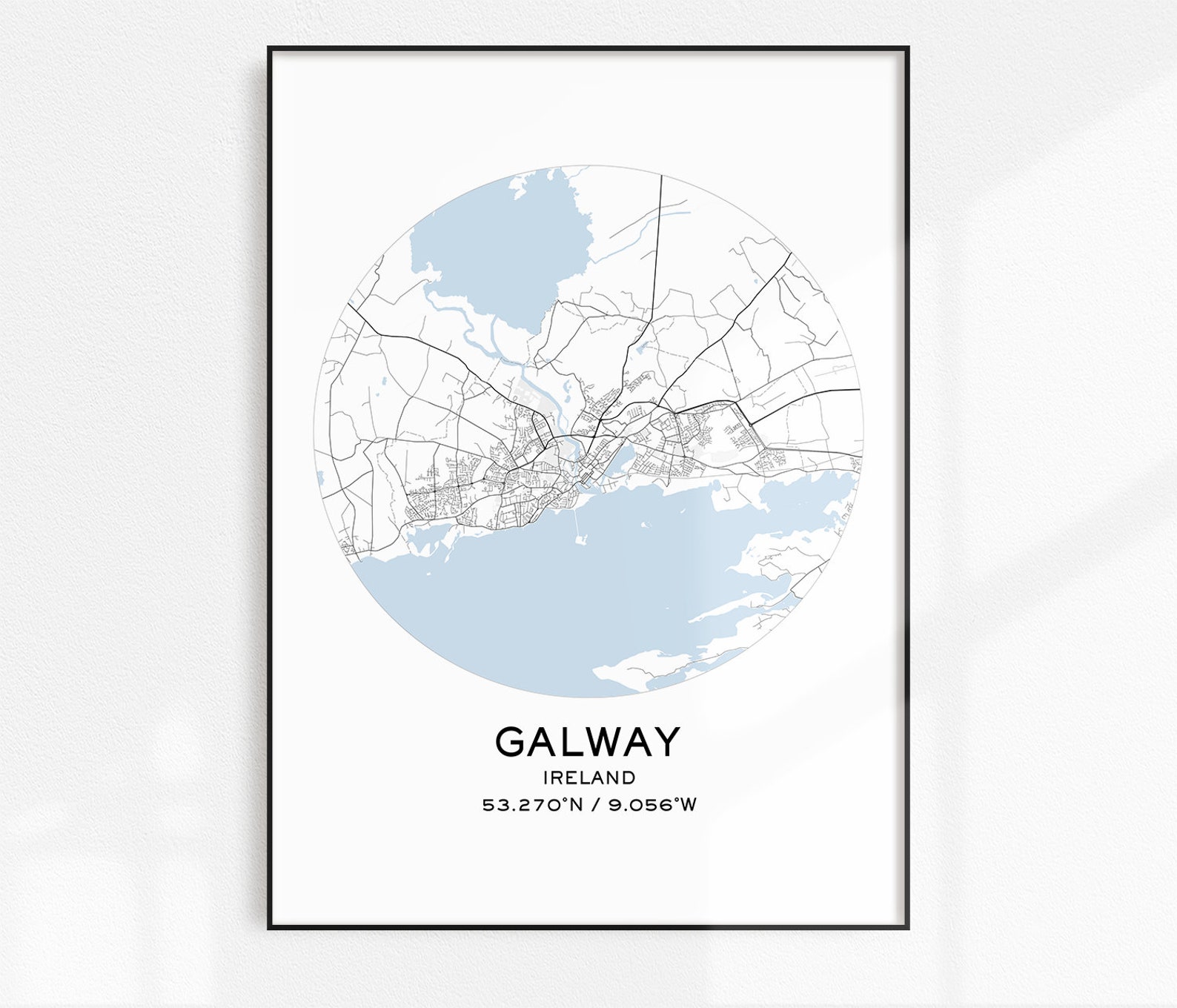 Galway Map Print Digital Map Prints Printable Maps Galway | Etsy