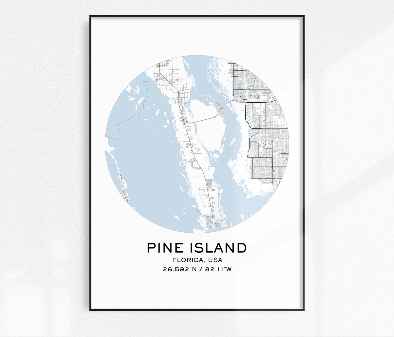 Pine Island Map Print Digital Map Prints Printable Maps Etsy