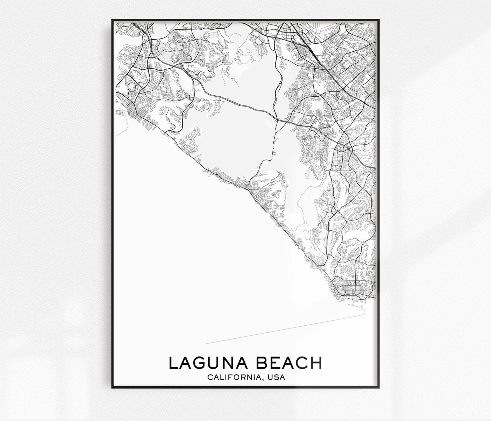 Laguna Beach Map Print City Map Prints Laguna Beach Map | Etsy