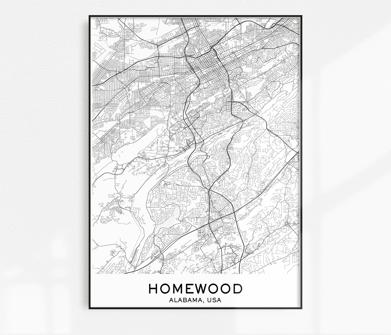 Homewood Map Print City Map Prints Homewood Map City Maps Etsy