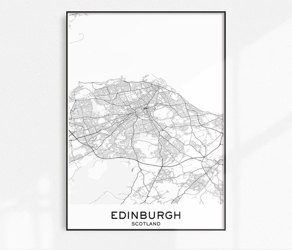 Edinburgh Map Print City Map Prints Edinburgh Map City | Etsy