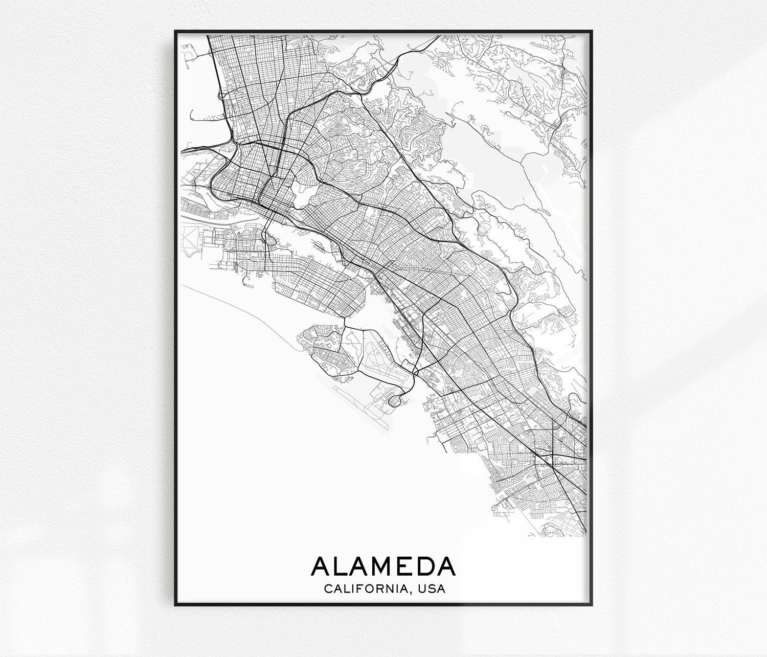 Impresión de mapas de Alameda Impresiones de mapas de la | Etsy