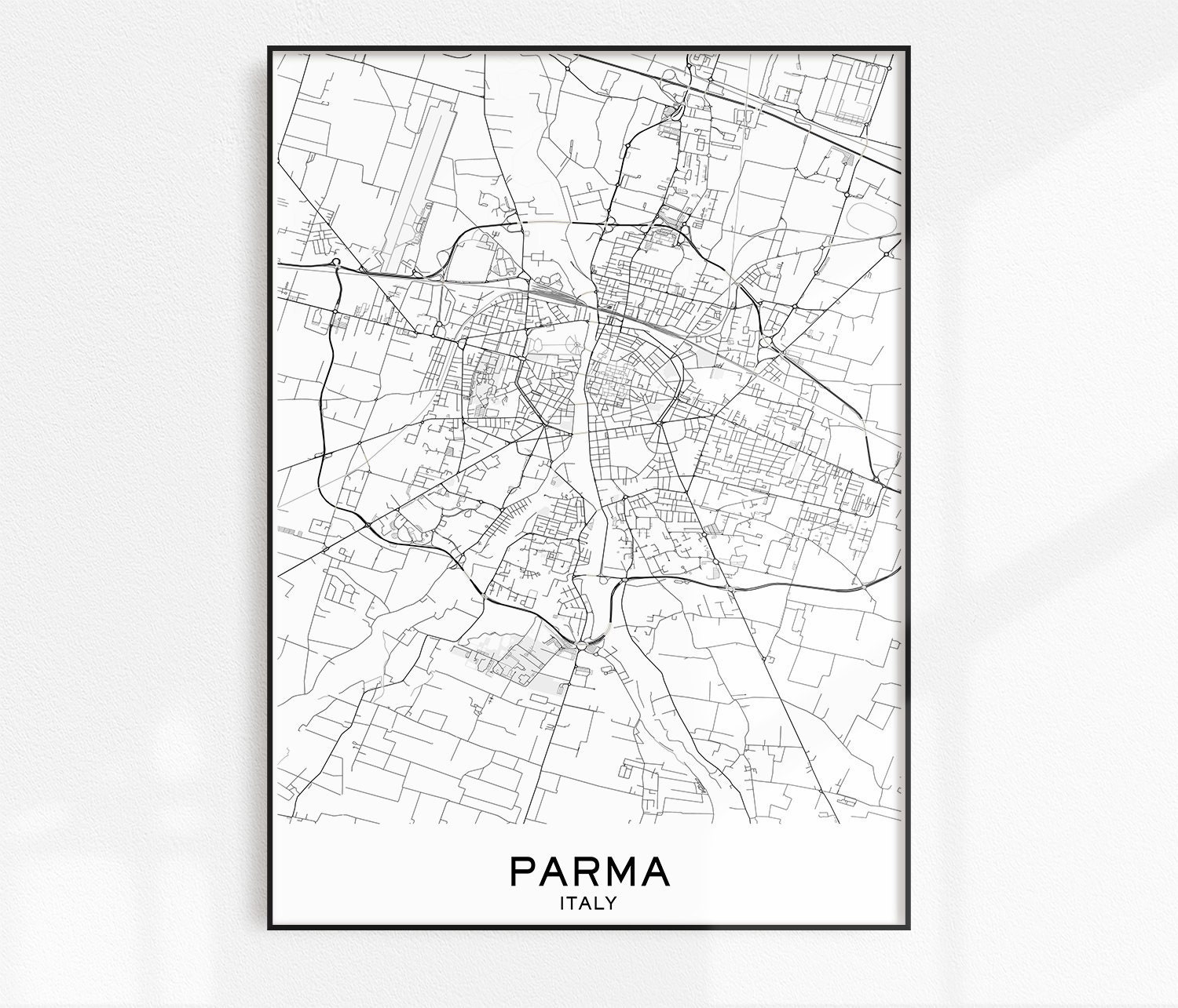 Parma Map Print City Map Prints Parma Map City Maps Italy Etsy