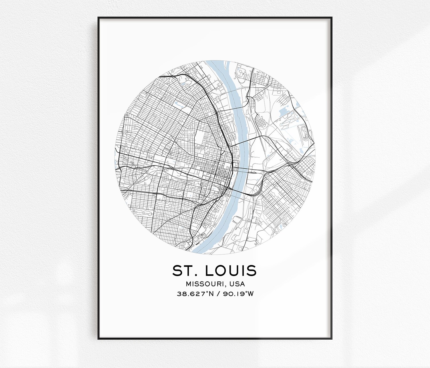 St Louis Map Print Digital Map Prints Printable Maps St | Etsy