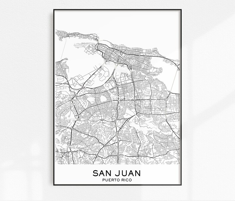 San Juan Map Print City Map Prints San Juan Map City Maps | Etsy