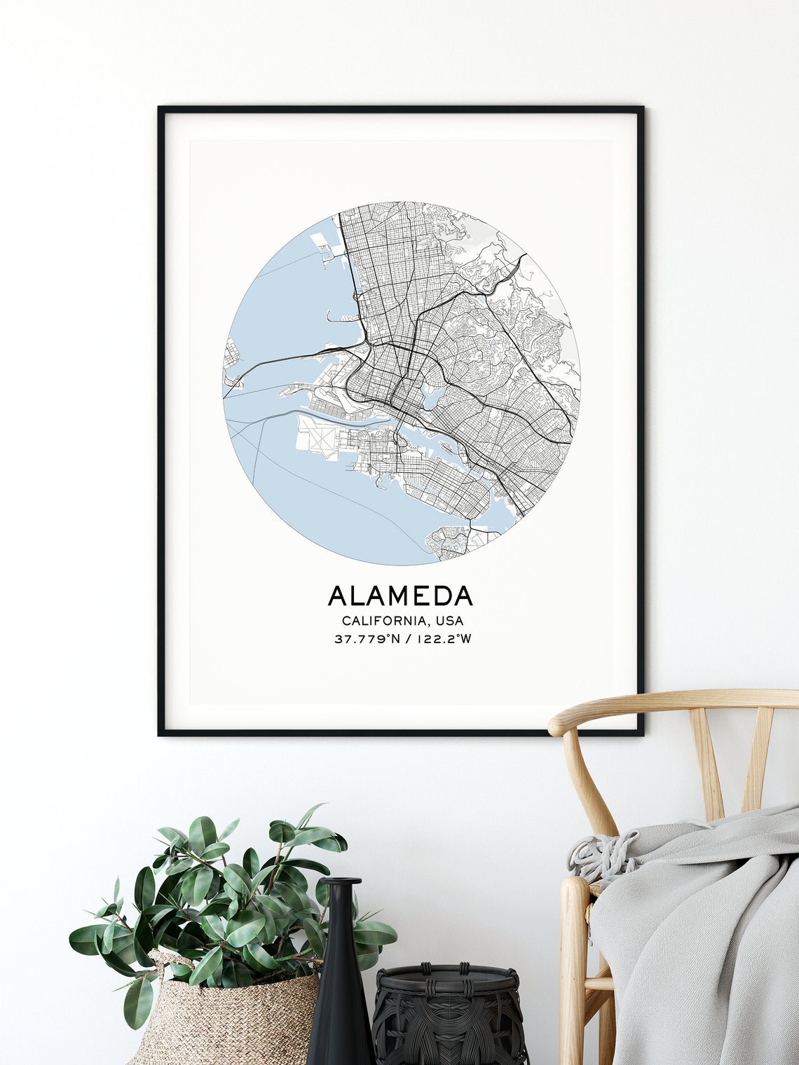 Alameda Map Print Digital Map Prints Mapas imprimibles Mapa | Etsy