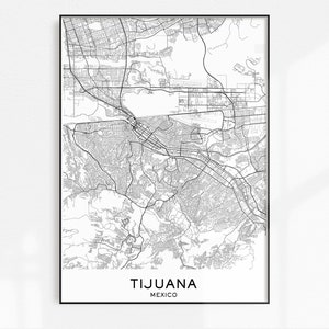 Tijuana Map Print Printable Maps Tijuana Map City Map | Etsy
