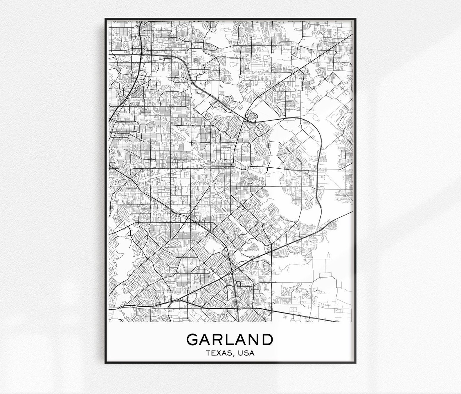 Garland Map Print City Map Prints Garland Map City Maps Etsy