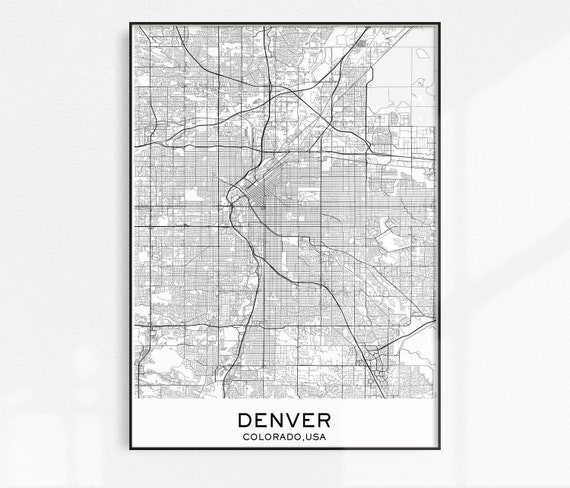 Denver Map Print City Map Prints - Il 570xN.2074256565 I46z 