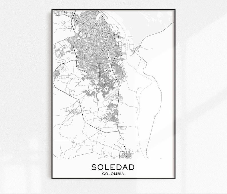 Soledad Map Print Printable Maps Soledad Map City Map Etsy
